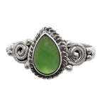Chrome Chalcedony 925 Sterling Silver Ring Jewelry Size-18 SR01119