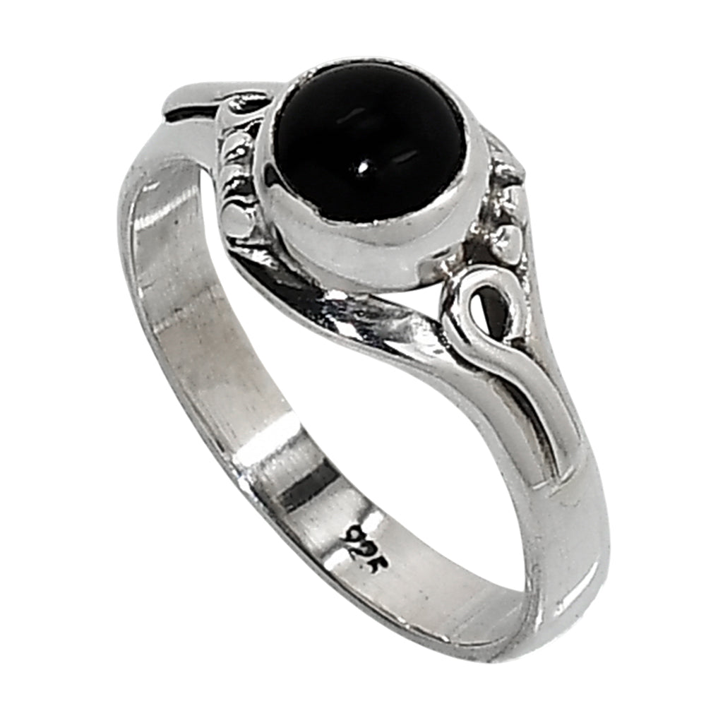 Black Onyx 925 Sterling Silver Ring Jewelry Size-13 SR01130