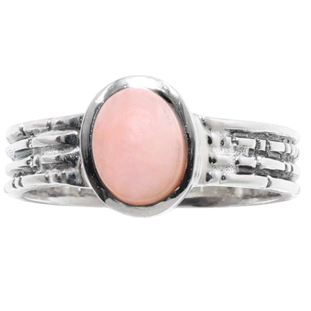 Pink Opal 925 Sterling Silver Ring Jewelry Size-17 SR01131