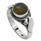 Blue Labradorite 925 Sterling Silver Ring Jewelry Size-16 SR01132