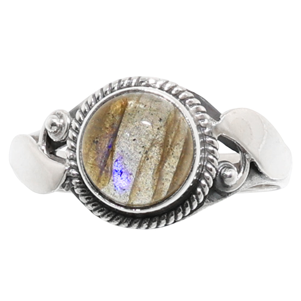Blue Labradorite 925 Sterling Silver Ring Jewelry Size-16 SR01132