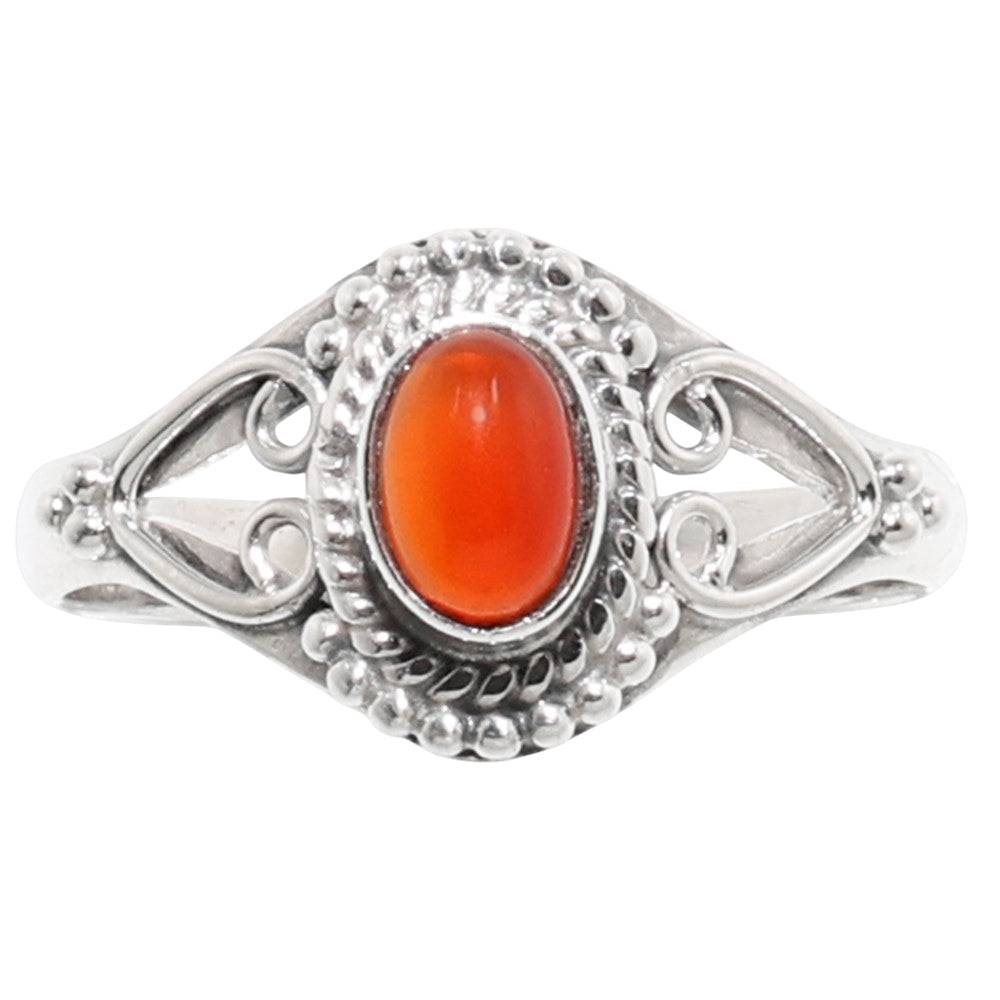 Carnelian 925 Sterling Silver Ring Jewelry Size-18 SR01134