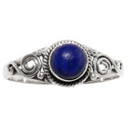 Lapis Lazuli 925 Sterling Silver Ring Jewelry Size-21 SR01138