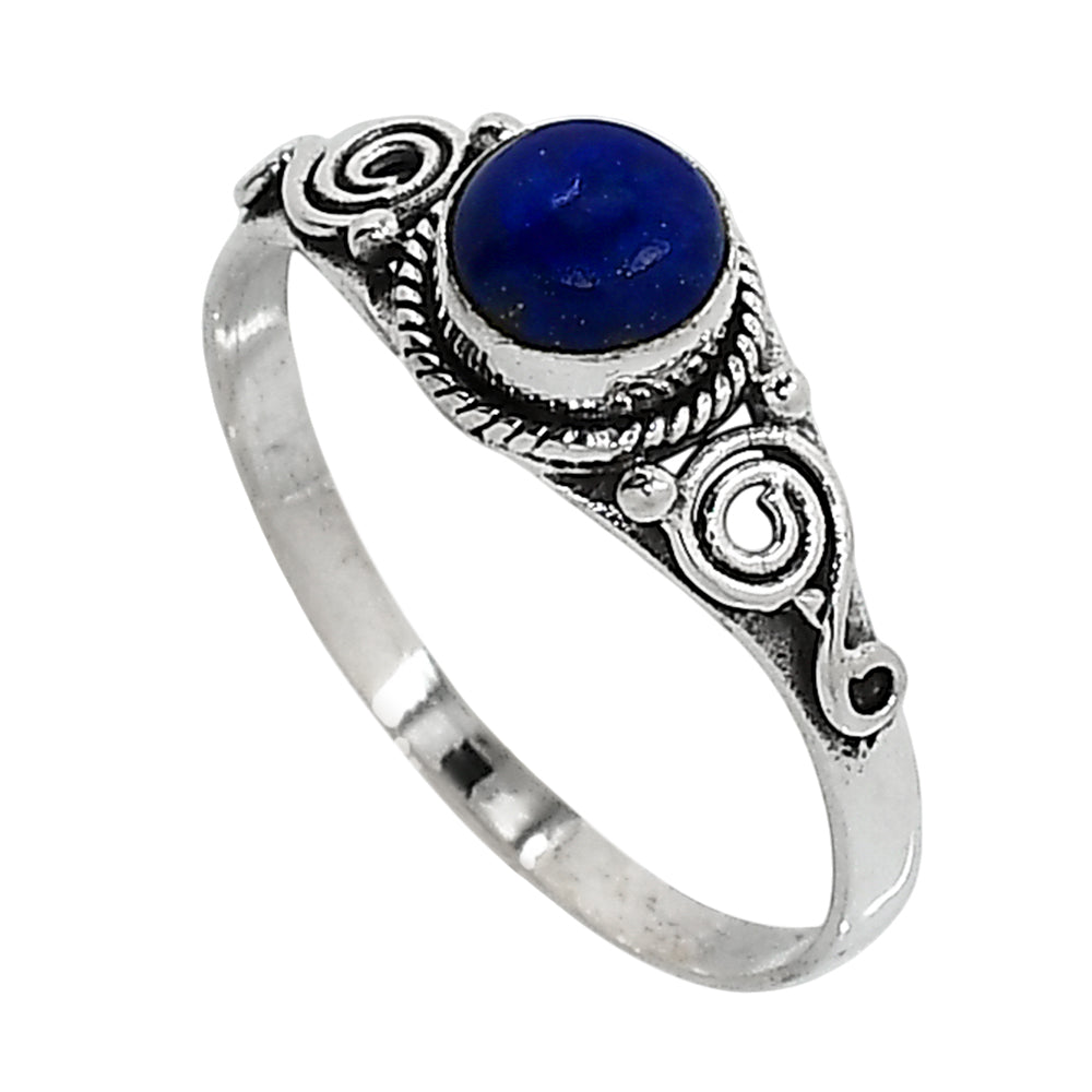 Lapis Lazuli 925 Sterling Silver Ring Jewelry Size-21 SR01138