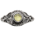 Peridot 925 Sterling Silver Ring Jewelry Size-18 SR01140