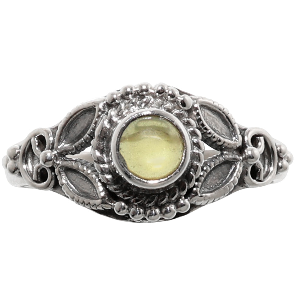 Peridot 925 Sterling Silver Ring Jewelry Size-18 SR01140