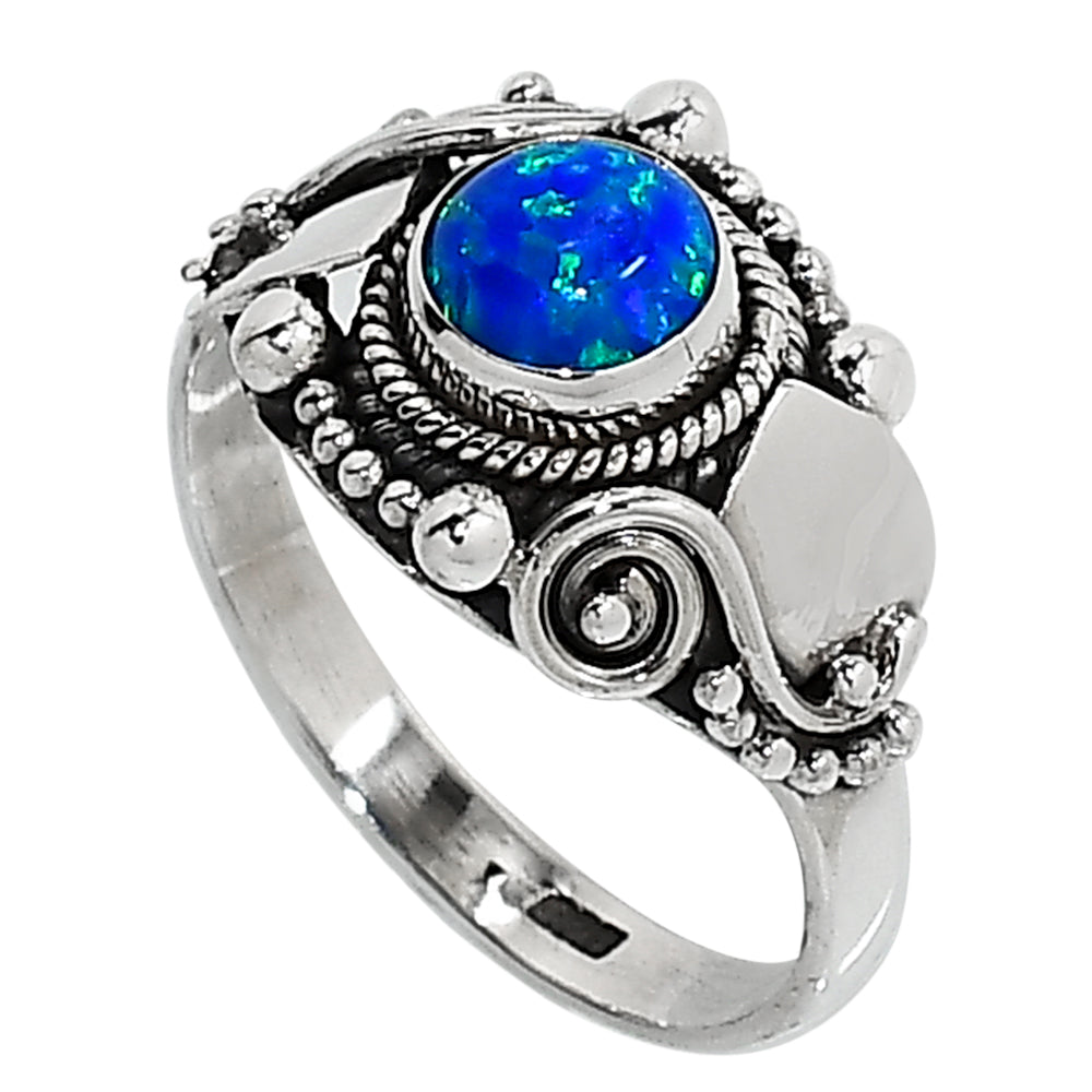 Fire Opal 925 Sterling Silver Ring Jewelry Size-14 SR01143