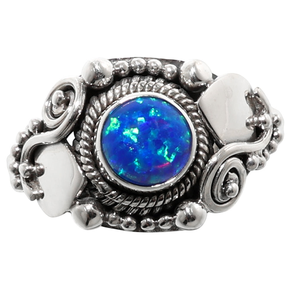 Fire Opal 925 Sterling Silver Ring Jewelry Size-14 SR01143