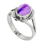 Super 23 Amethyst Mineral From Auralite 925 Sterling Silver Ring Jewelry Size-17 SR01144