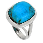 Sleeping Beauty Turquoise 925 Sterling Silver Ring Jewelry Size-10 SR01146