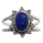 Lapis Lazuli 925 Sterling Silver Ring Jewelry Size-12 SR01147