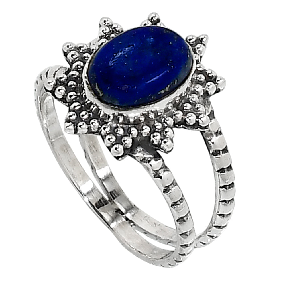 Lapis Lazuli 925 Sterling Silver Ring Jewelry Size-12 SR01147