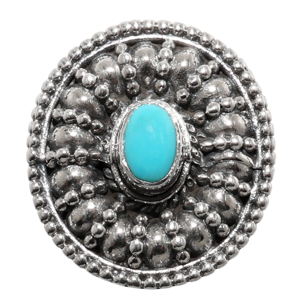 Sleeping Beauty Turquoise 925 Sterling Silver Ring Jewelry Size-10 SR01154