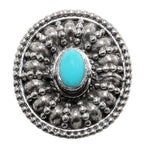 Sleeping Beauty Turquoise 925 Sterling Silver Ring Jewelry Size-10 SR01154