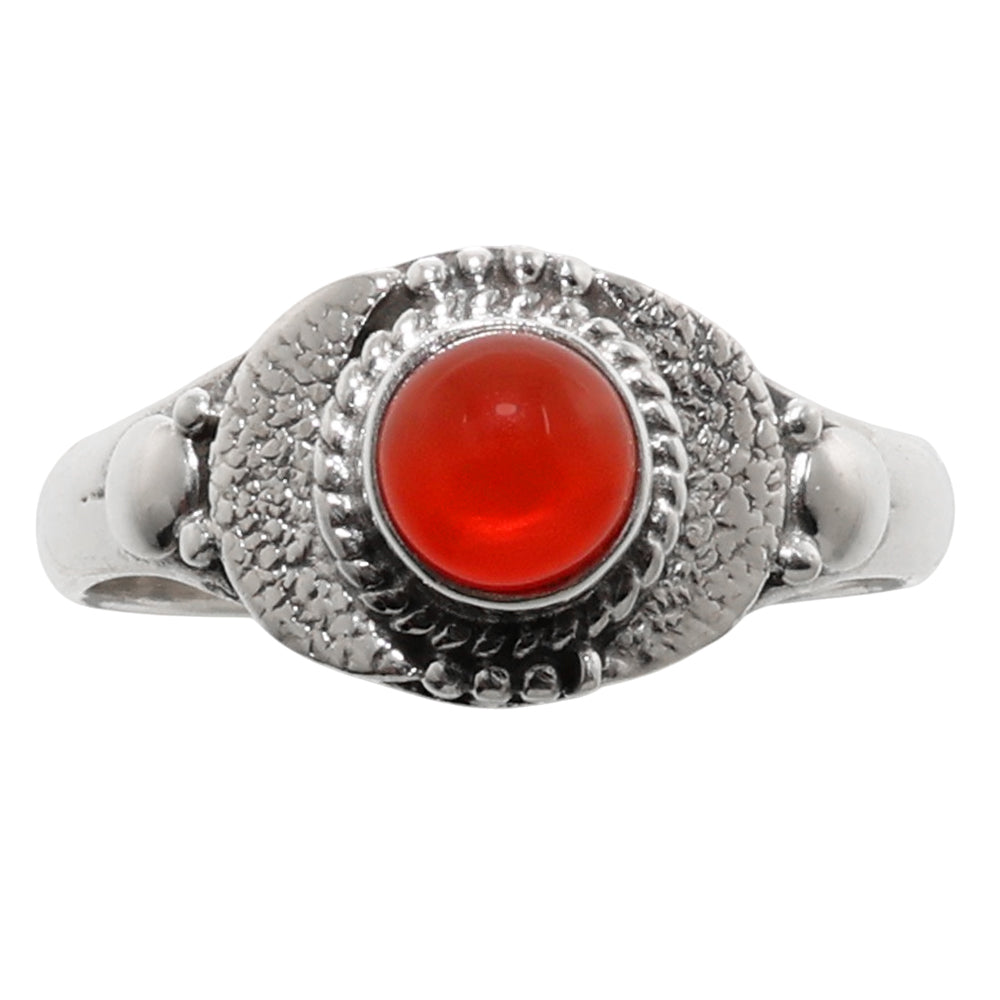 Carnelian 925 Sterling Silver Ring Jewelry Size-16 SR01156