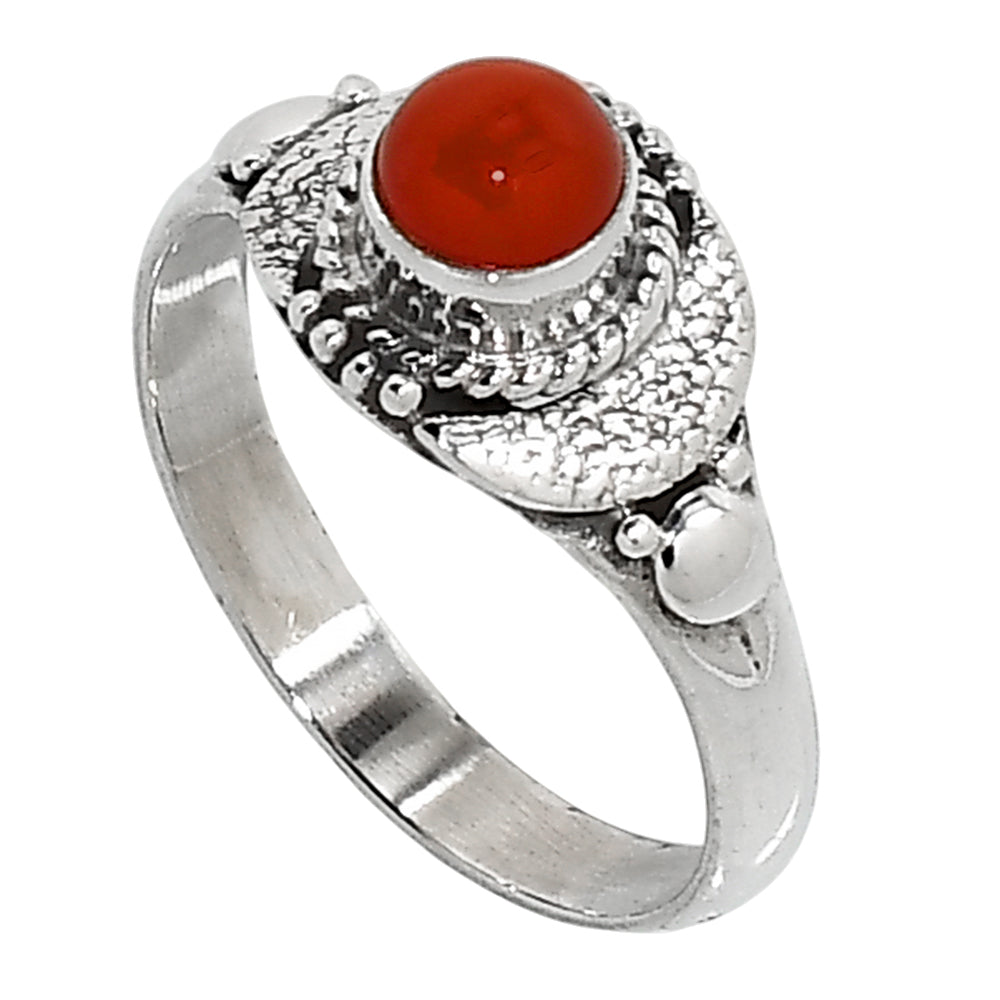 Carnelian 925 Sterling Silver Ring Jewelry Size-16 SR01156
