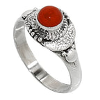 Carnelian 925 Sterling Silver Ring Jewelry Size-16 SR01156