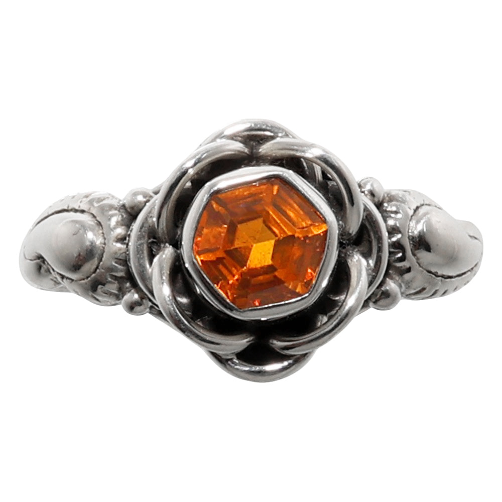 Lab Created Padparadscha 925 Sterling Silver Ring Jewelry Size-14 SR01161
