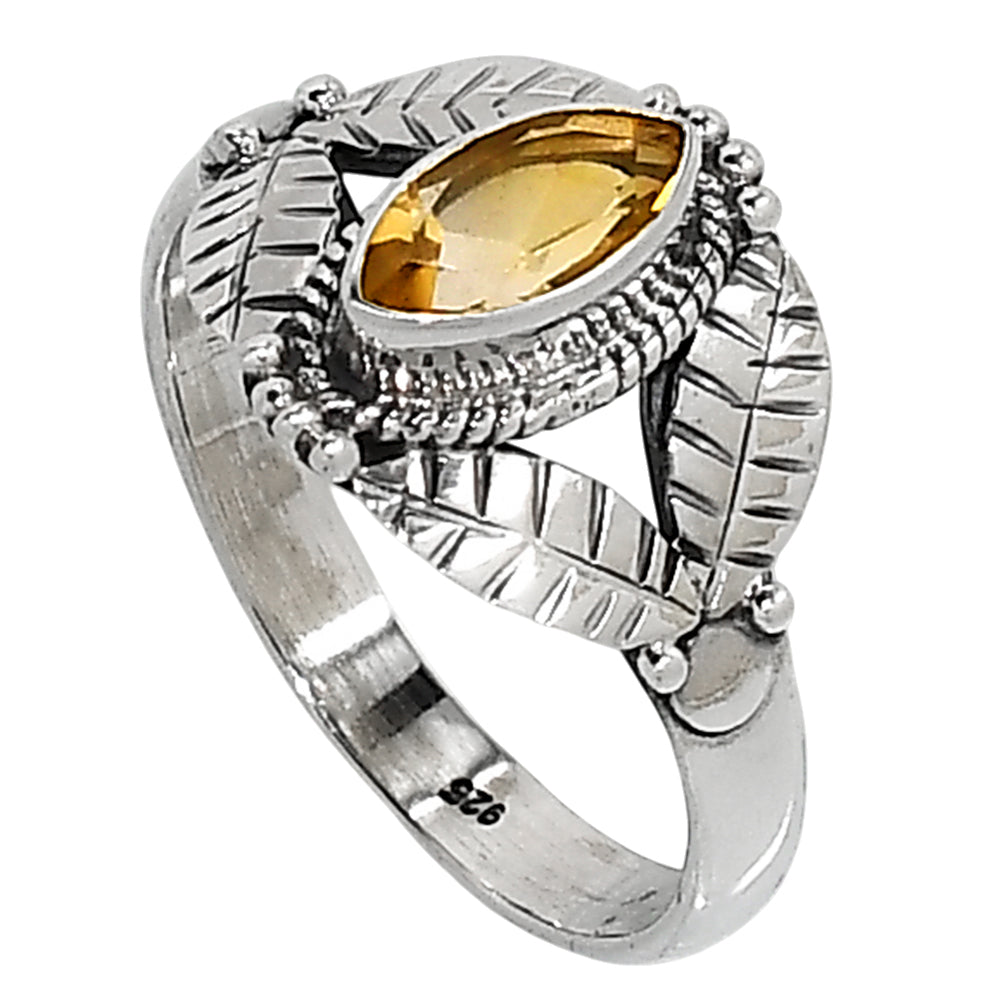 Citrine 925 Sterling Silver Ring Jewelry Size-16 SR01164