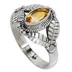 Citrine 925 Sterling Silver Ring Jewelry Size-16 SR01164