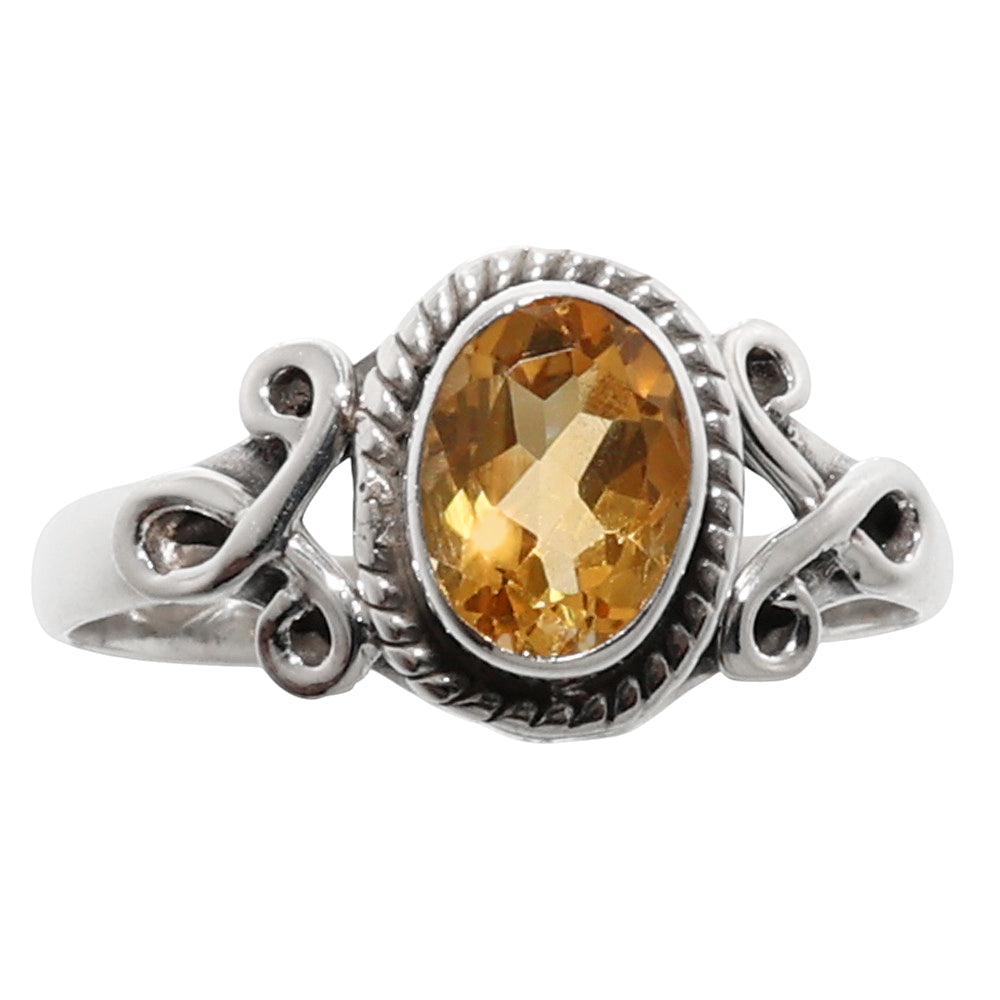 Citrine 925 Sterling Silver Ring Jewelry Size-12 SR01167