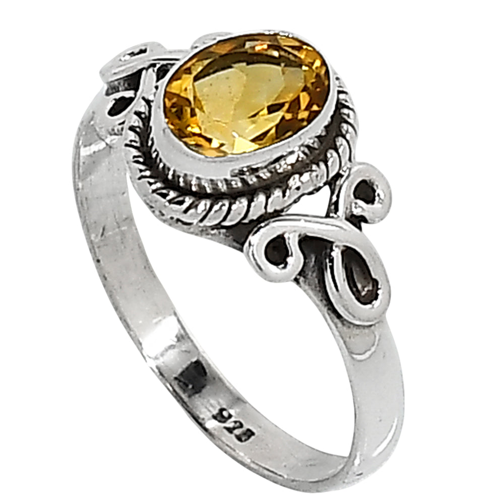 Citrine 925 Sterling Silver Ring Jewelry Size-12 SR01167