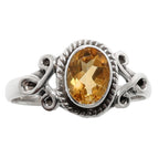 Citrine 925 Sterling Silver Ring Jewelry Size-12 SR01167