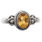 Citrine 925 Sterling Silver Ring Jewelry Size-16 SR01169