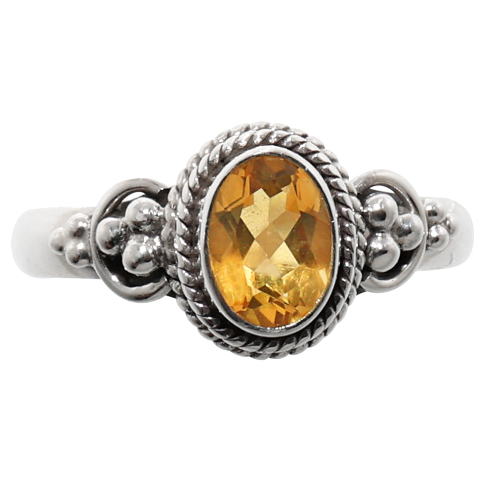 Citrine 925 Sterling Silver Ring Jewelry Size-16 SR01169