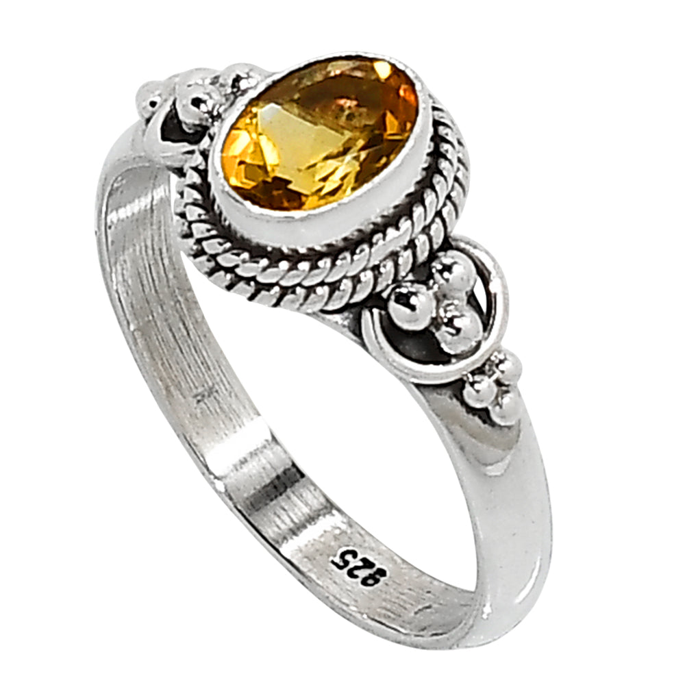 Citrine 925 Sterling Silver Ring Jewelry Size-16 SR01169