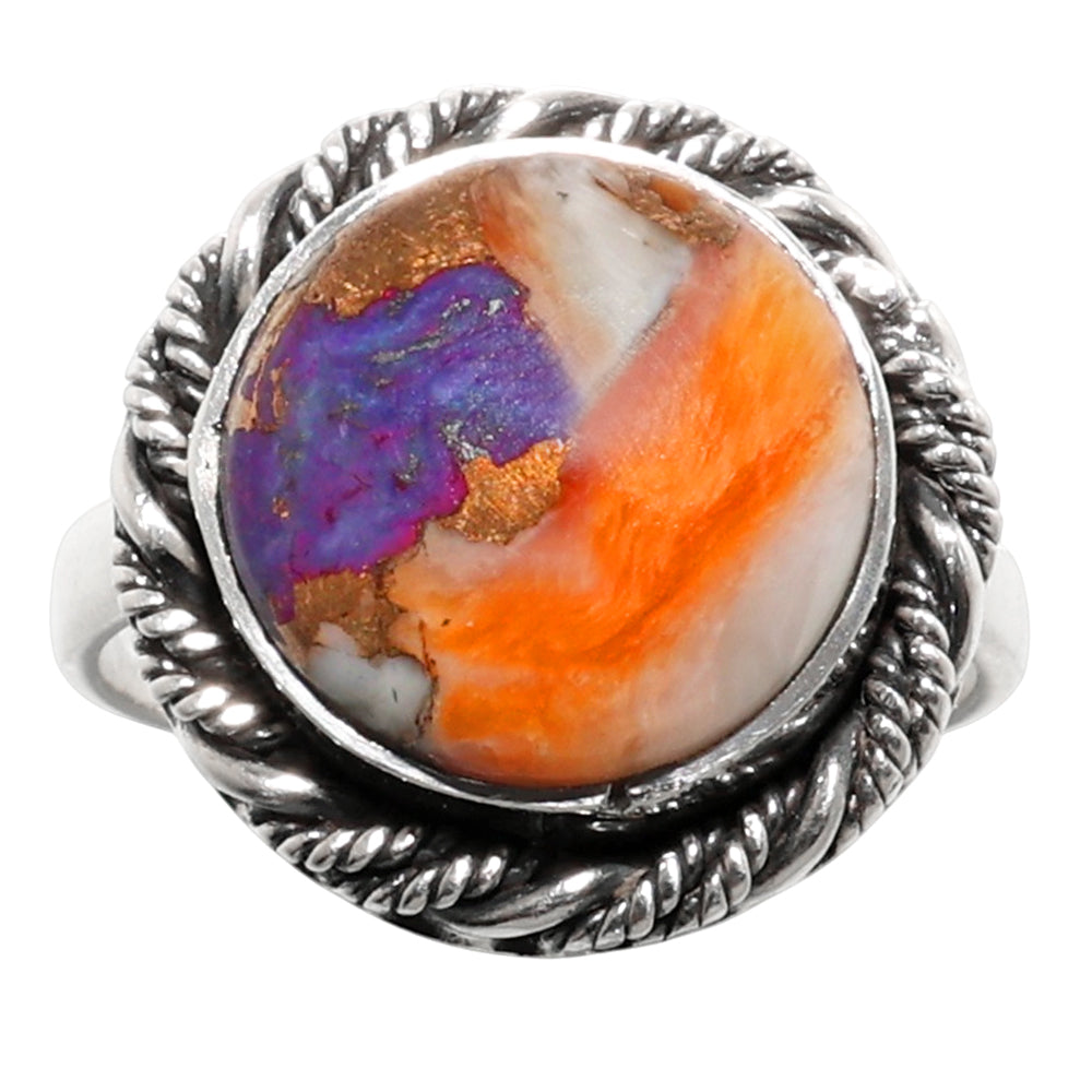 Spiny Oyster Turquoise 925 Sterling Silver Ring Jewelry Size-14 SR01179