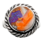Spiny Oyster Turquoise 925 Sterling Silver Ring Jewelry Size-14 SR01179