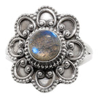 Blue Labradorite 925 Sterling Silver Ring Jewelry Size-20 SR01183