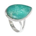 Paraiba Amazonite 925 Sterling Silver Ring Jewelry Size-17 SR01187