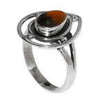 Tiger Eye 925 Sterling Silver Ring Jewelry Size-17 SR01188