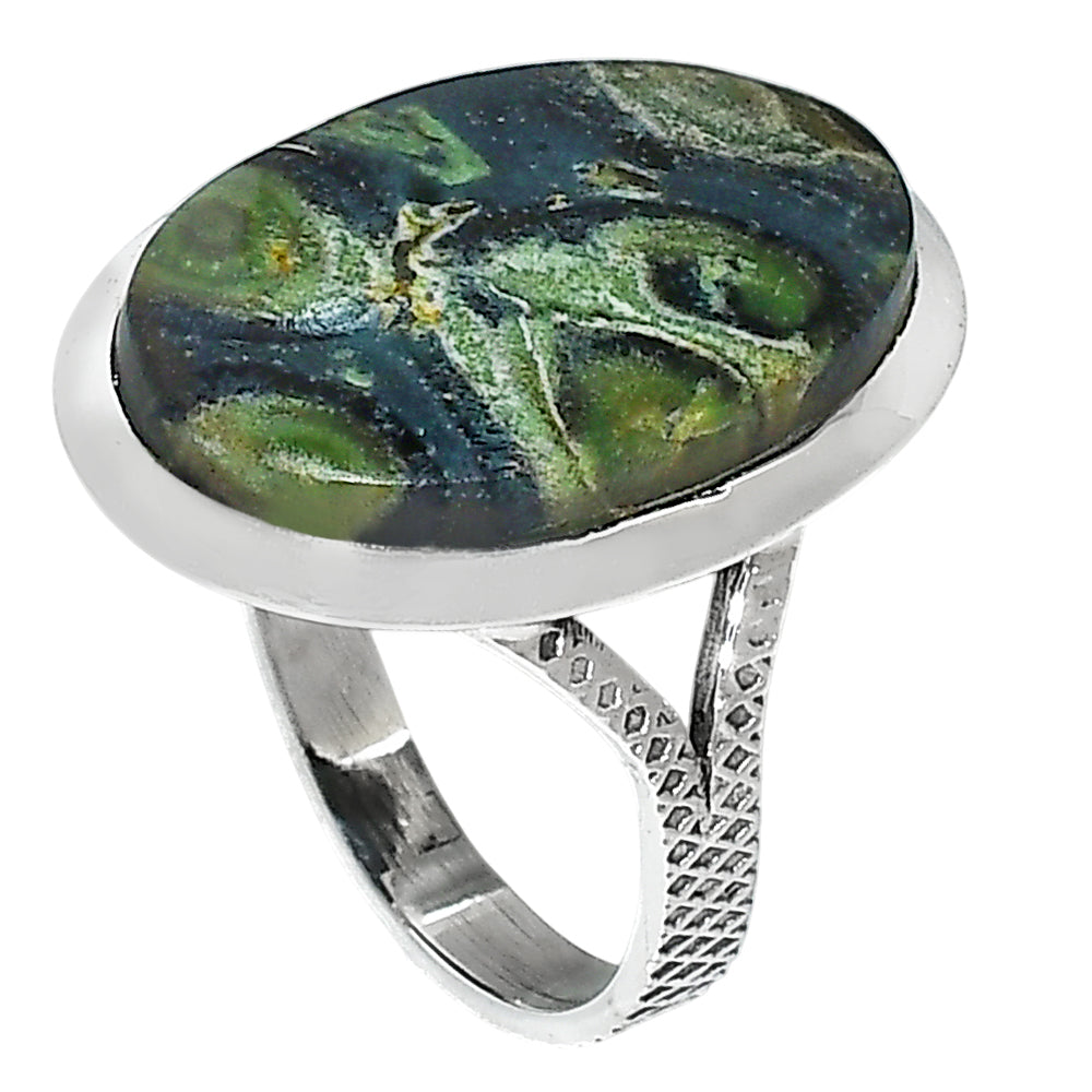 Star Galaxy Jasper 925 Sterling Silver Ring Jewelry Size-16 SR01191