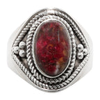Russian Eudialyte 925 Sterling Silver Ring Jewelry Size-16 SR01192