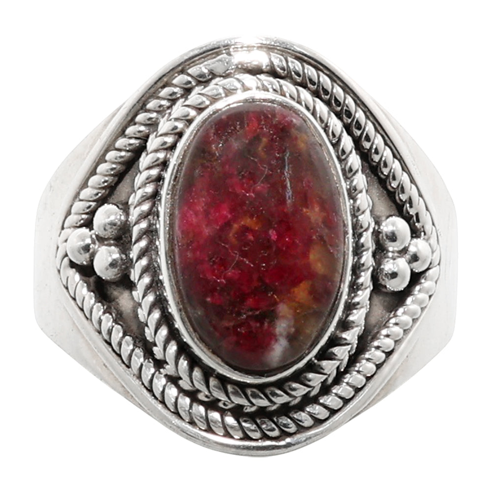 Russian Eudialyte 925 Sterling Silver Ring Jewelry Size-16 SR01192