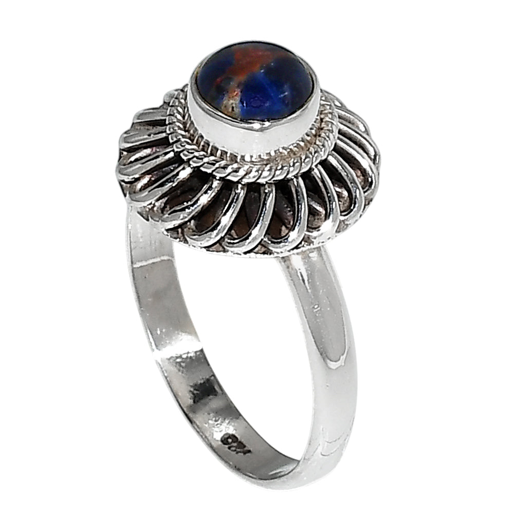 Sodalite 925 Sterling Silver Ring Jewelry Size-17 SR01193