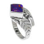 Copper Purple Turquoise 925 Sterling Silver Ring Jewelry Size-14 SR01194