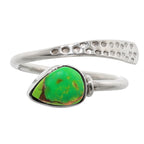 Adjustable - Copper Green Turquoise 925 Sterling Silver Ring Jewelry Size-20 SR01195