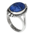 Sodalite 925 Sterling Silver Ring Jewelry Size-16 SR01200