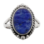 Sodalite 925 Sterling Silver Ring Jewelry Size-16 SR01200