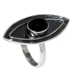 Black Onyx 925 Sterling Silver Ring Jewelry Size-20 SR01201