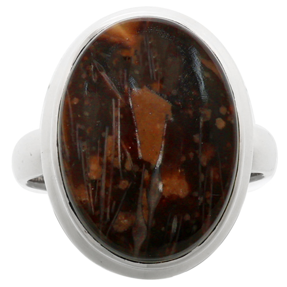 Tube Agate 925 Sterling Silver Ring Jewelry Size-16 SR01202