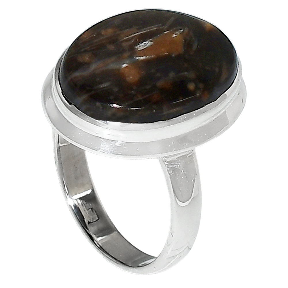 Tube Agate 925 Sterling Silver Ring Jewelry Size-16 SR01202