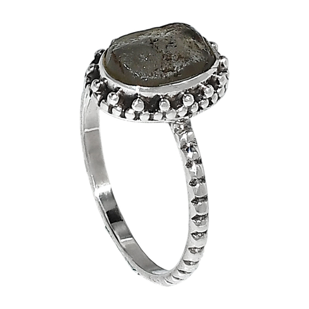 Aquamarine Rough 925 Sterling Silver Ring Jewelry Size-14 SR01203