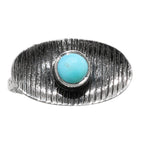 Larimar (Dominican Republic) 925 Sterling Silver Ring Jewelry Size-14 SR01208
