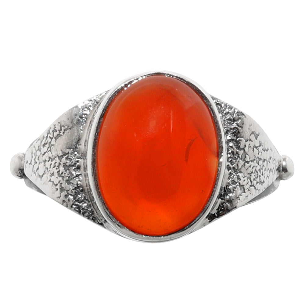 Carnelian 925 Sterling Silver Ring Jewelry Size-17 SR01212