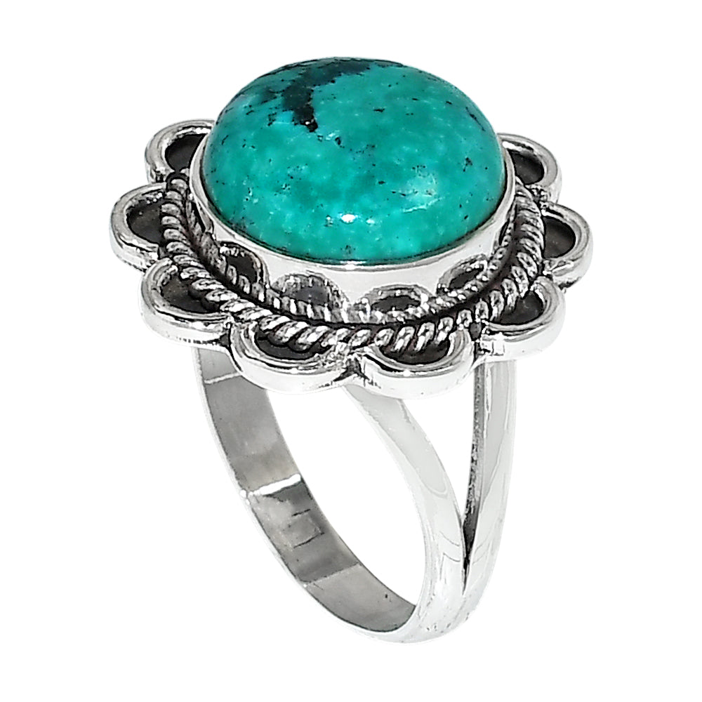 Peruvian Opalina 925 Sterling Silver Ring Jewelry Size-16 SR01216